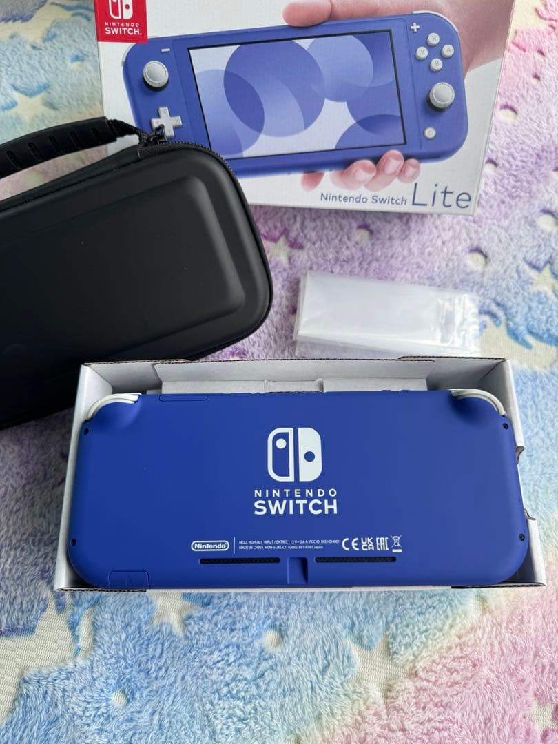 Nintendo switch Lite ブルー&ケース・フィルム