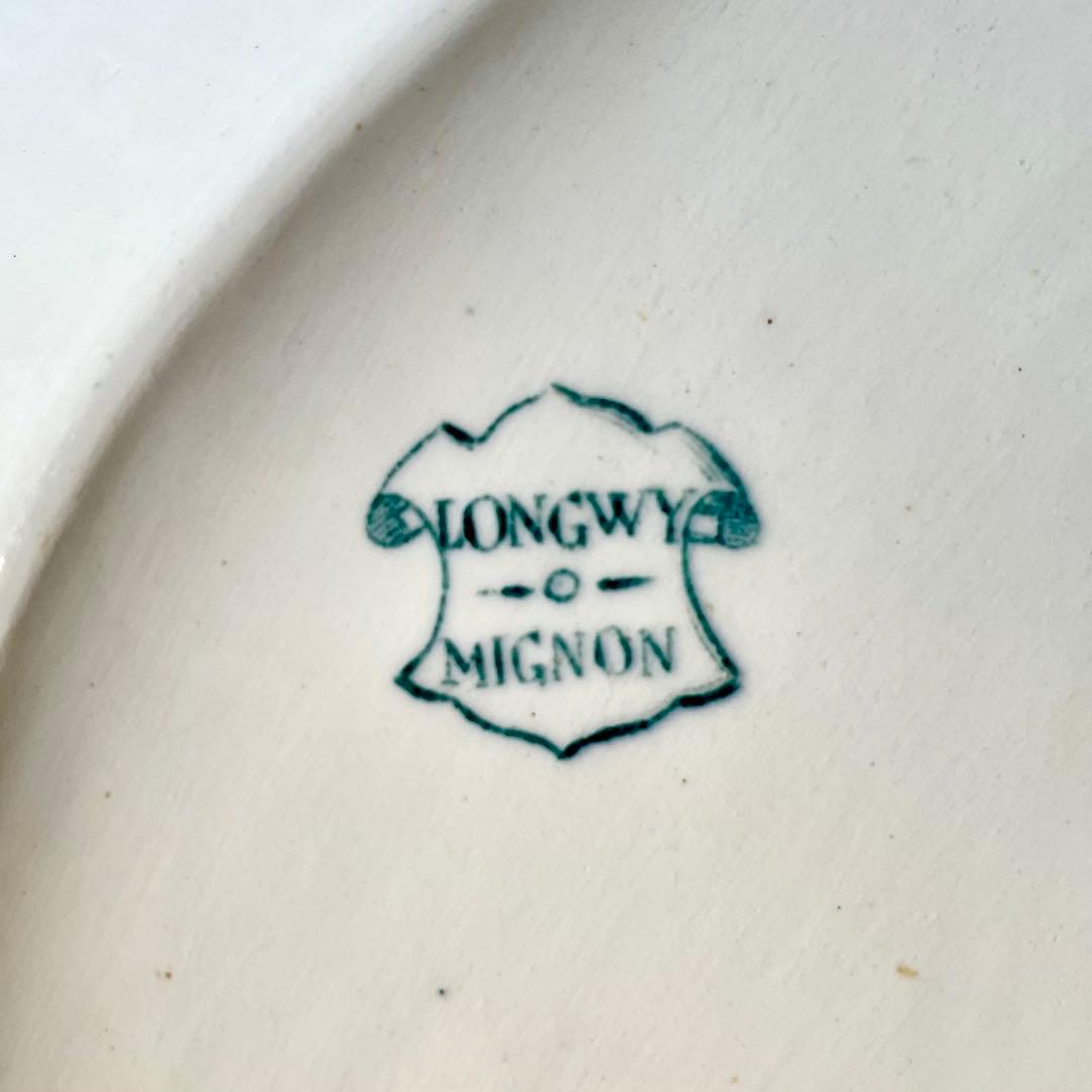 ロンウィ 小鳥と野ばらのラヴィエ Mignon Longwyフランスアンティーク