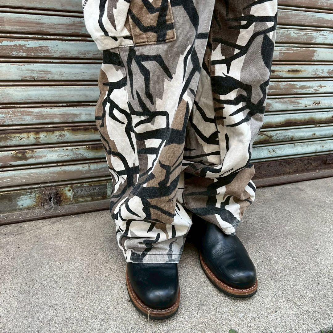 超希少 90s USA製 プレデターカモ つなぎ オールインワン ツナギ 迷彩