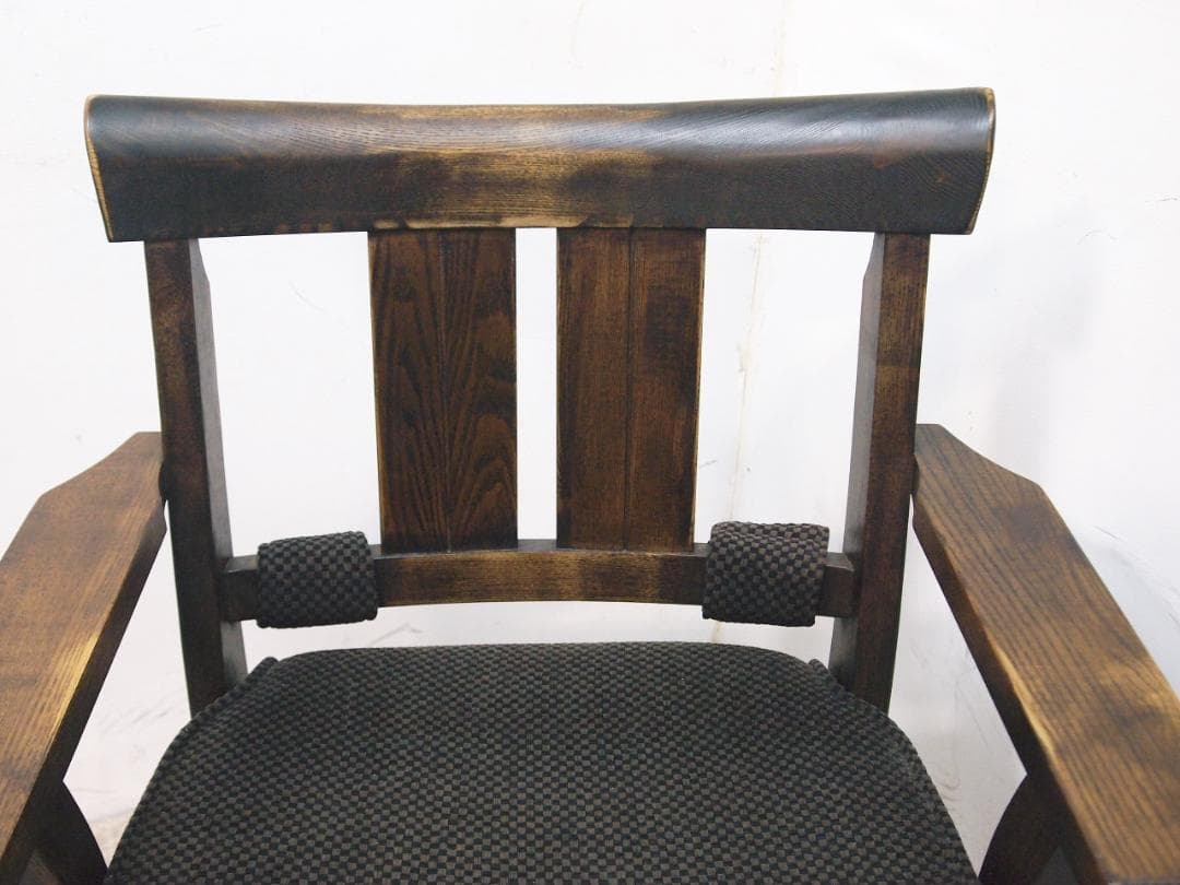 良品！大塚家具 ダイニングチェア 回転椅子 アームチェア 鳴門C-490KA