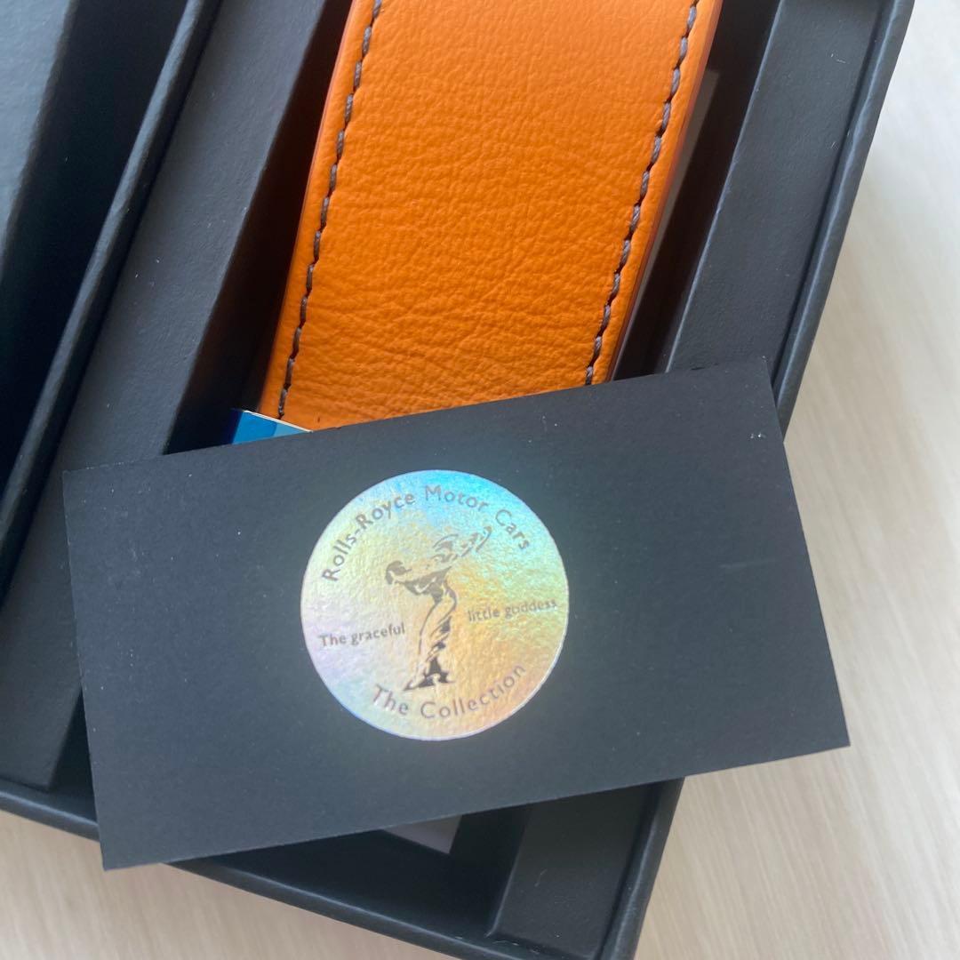 ROLLS ROYCE オレンジ レザー キーリング