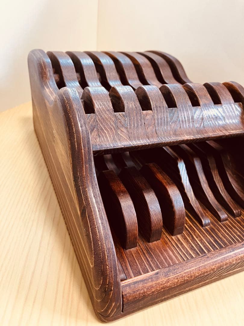 木製シザートレイ シザートレー シザースタンド ハサミ皿 Aタイプ