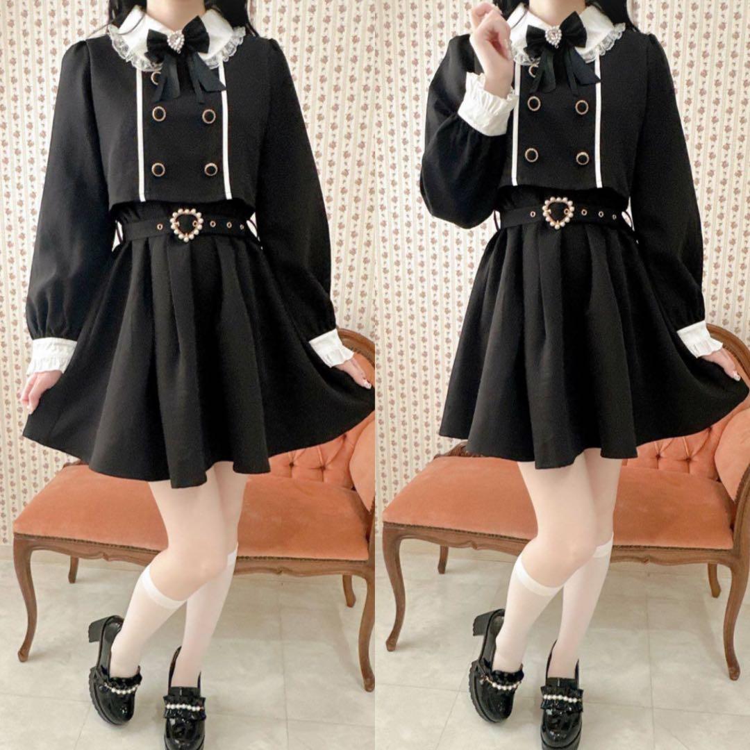 ROJITA ツーピー風ダブルボタンワンピース - メルカリ