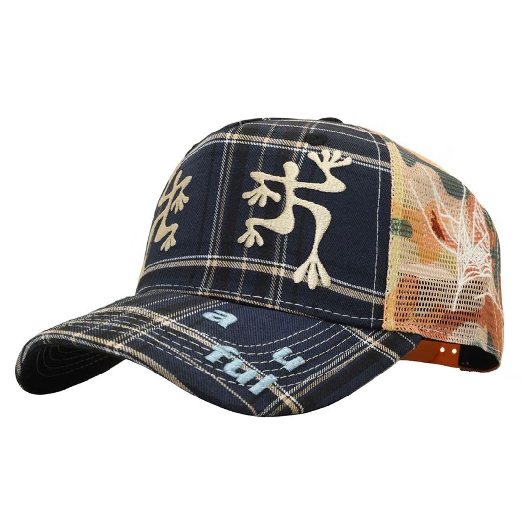 b.Eautiful キャップ ネイビー×オレンジ - メルカリ