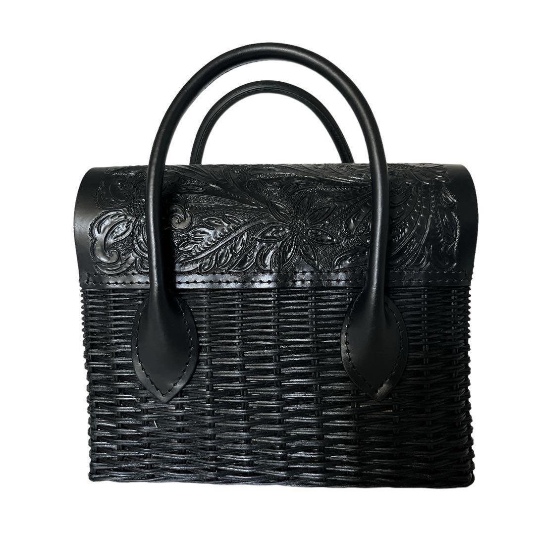 みぃたん様 カービングトライブス かごバック ラタン ターンロック