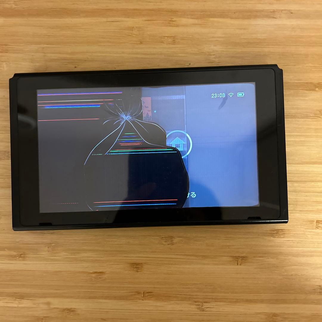 Nintendo Switch 本体 画面ひび割れあり - メルカリ