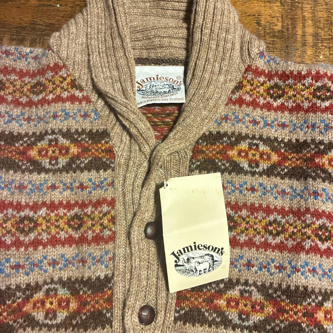 Jamieson´s フェアアイル柄カーディガン サイズ38の通販｜www