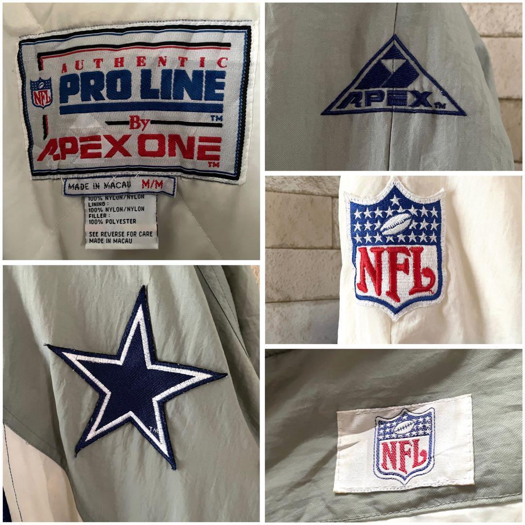 NFL 中綿ジャケット 刺繍ロゴ COWBOYS キルティング 青 白 M