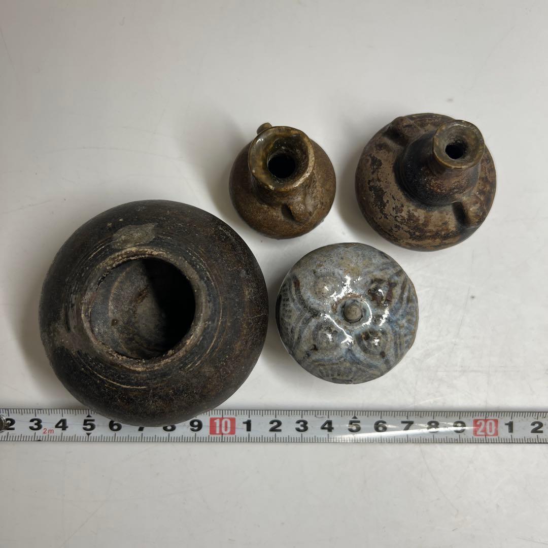 専用16世紀頃 宋胡ろく壺4点 最大h6cm 最長幅約8cm 東K8-0131① - メルカリ