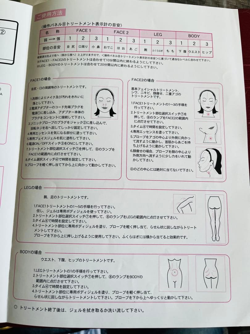 Forward社 超音波美顔器フェイシャルソニック 美顔器 ヒップ 足痩せ お腹