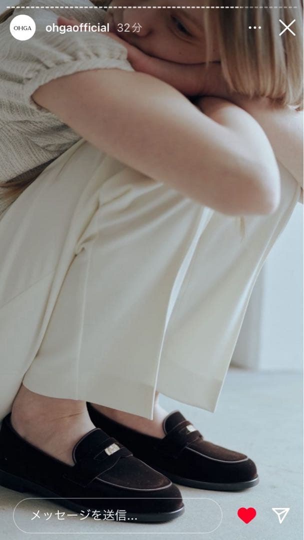 ★本日1/22 16時まで★OHGA ローファー ブラウン 24.5cm