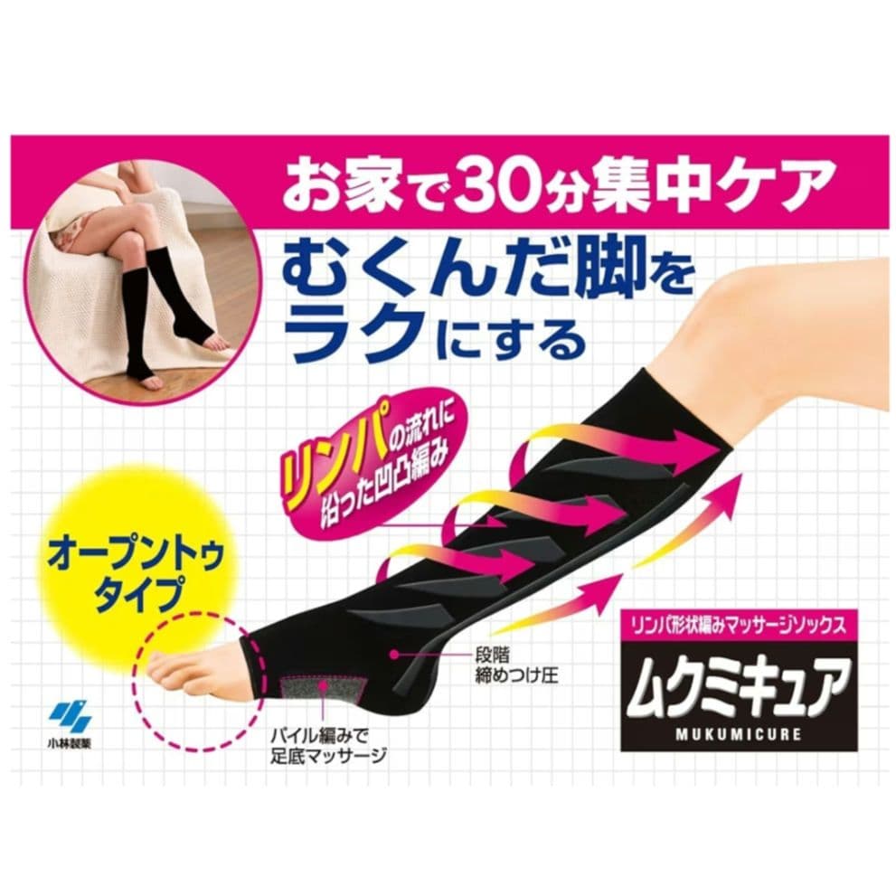 440 激レア 未使用 小林製薬 ムクミキュア 着圧ソックス M〜L 廃盤