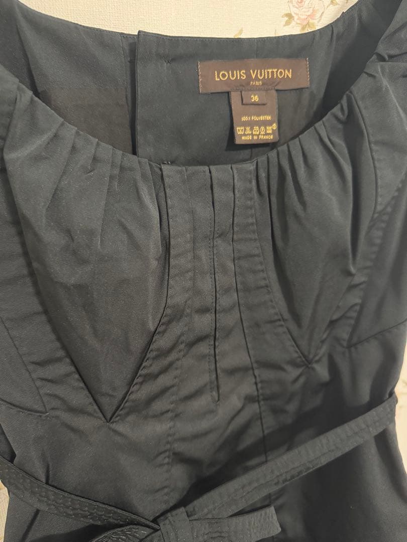 LOUIS VUITTON ノースリーブミニワンピース 36 ブラック