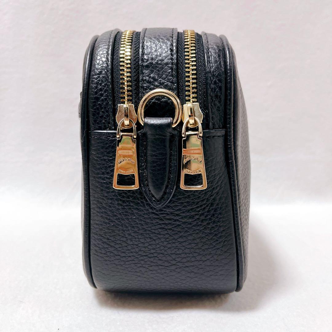 美品コーチ ジェイミー ショルダーバッグ カメラバッグ クロスボディ黒