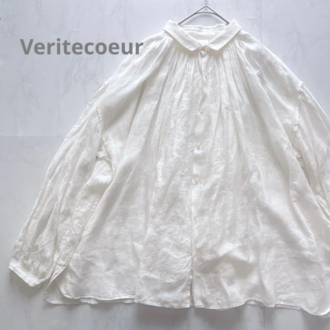 veritecoeur ヴェリテクール アンティークブラウス リネン 100%白