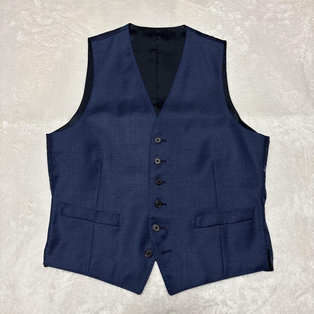 未使用に近い】 ポールスミス ベスト ジレ ネイビー 無地 現行タグ L