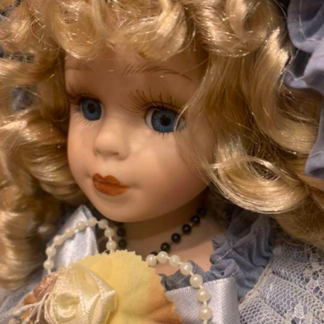 フランス人形レトロアンティーク ビスクドール 巻毛 - メルカリ