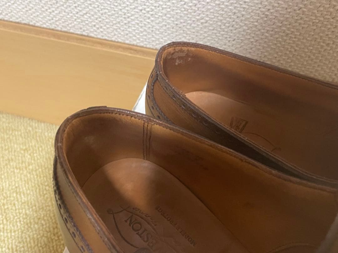 J.M.WESTON シングルモンク　ウィングチップシューズ　ブラウン