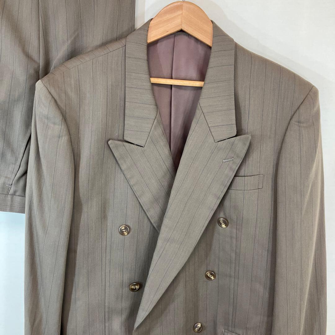 90's 90年代 ヴィンテージ スーツ ダブル セットアップ ブラウン L