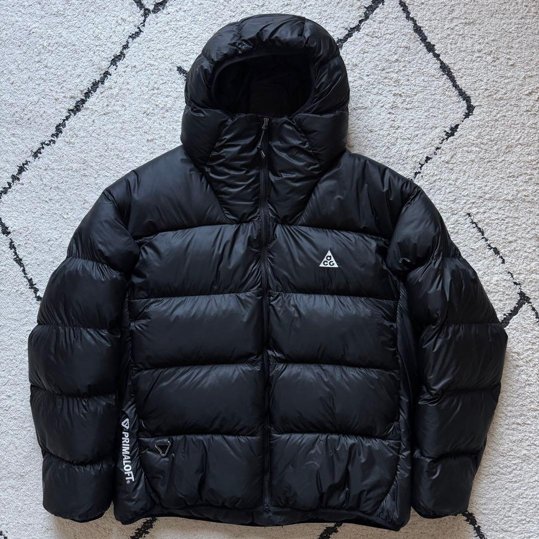 XXL NIKE ACGプリマロフトジャケット　ダウン　フード　ブラック　計量 NIKE ACG ナイキ ACG プリマロフトジャケット L ブラック ダウン