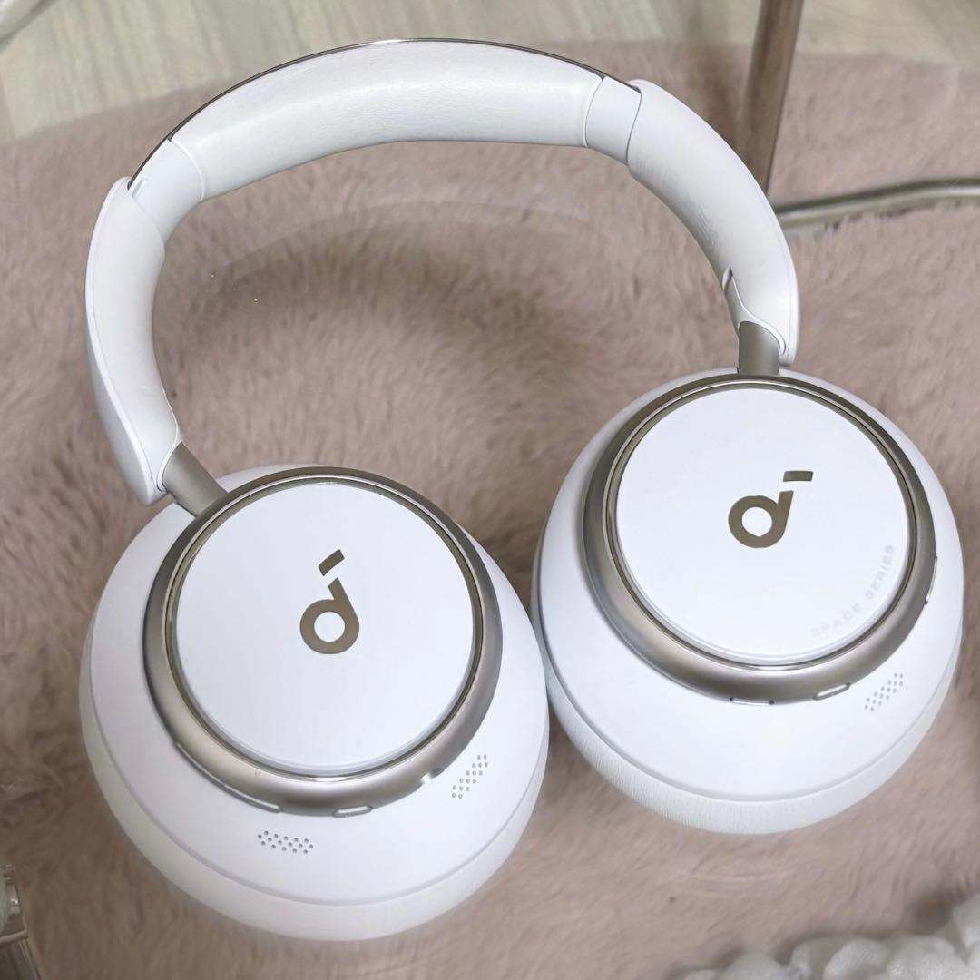 soundcore ANKER space Q45 ヘッドホン ホワイト アンカー Anker Japan ブルートゥースヘッドホン Soundcore Space Q45