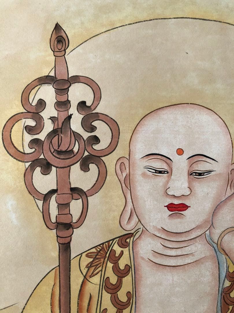 張大千 法界光明 掛け軸 四尺 中国絵画 書画 手描き 仏画 人物図 仏教