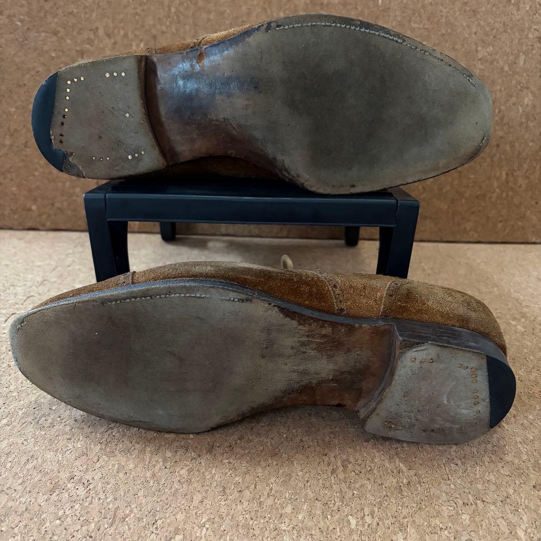 EDWARD GREEN スエード パンチドキャップトゥ ダービー 8E - メルカリ