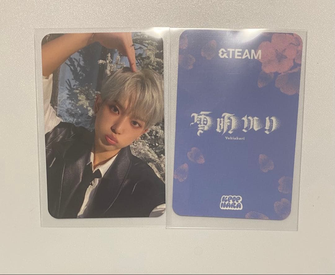&TEAM 雪明かり　トレカ　ラキドロ　kpopnara ハルア　HARUA &TEAM ハルア HARUA 雪明かり トレカ - メルカリ