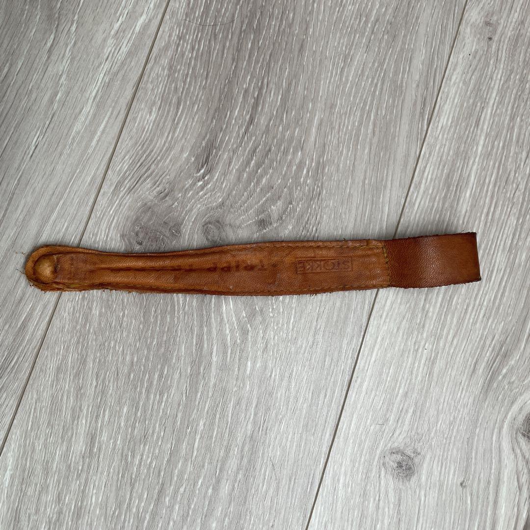 廃盤品 STOKKE ストッケ トリップトラップ 木製ベビーガード 皮ベルト