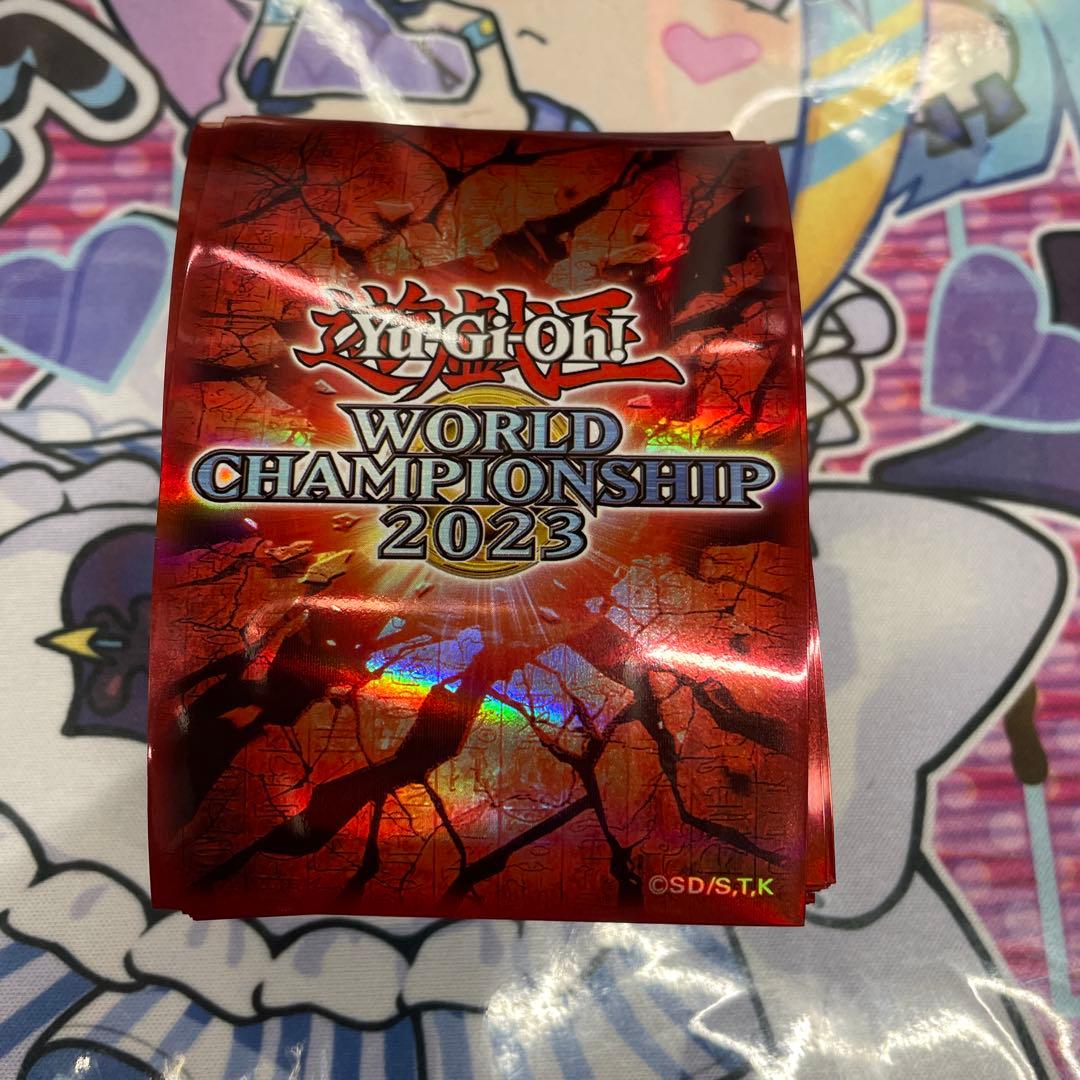 遊戯王 WCS 2023 赤 80枚 状態A-〕スリーブ『WCQ2023赤』100枚入り【-】{-}《スリーブ》