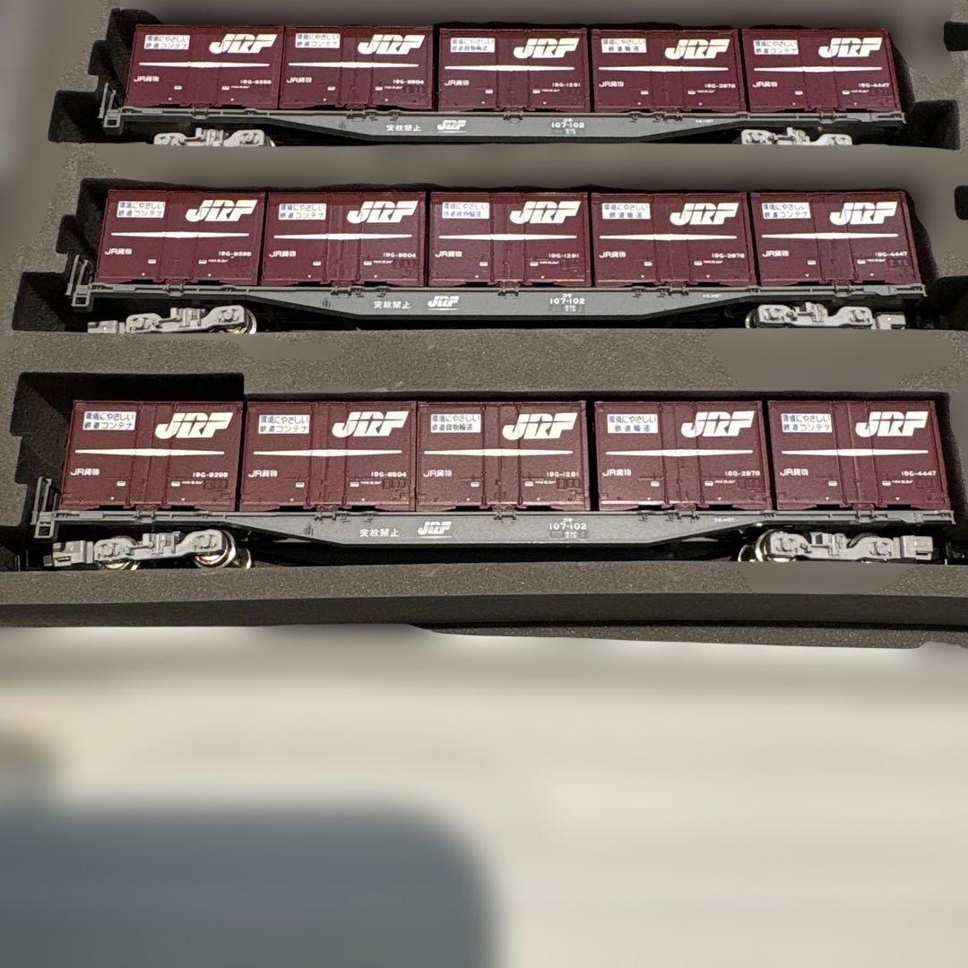 た*ち様 TOMIX KATO コキ104 コキ107 計12両、コンテナ47個 - メルカリ