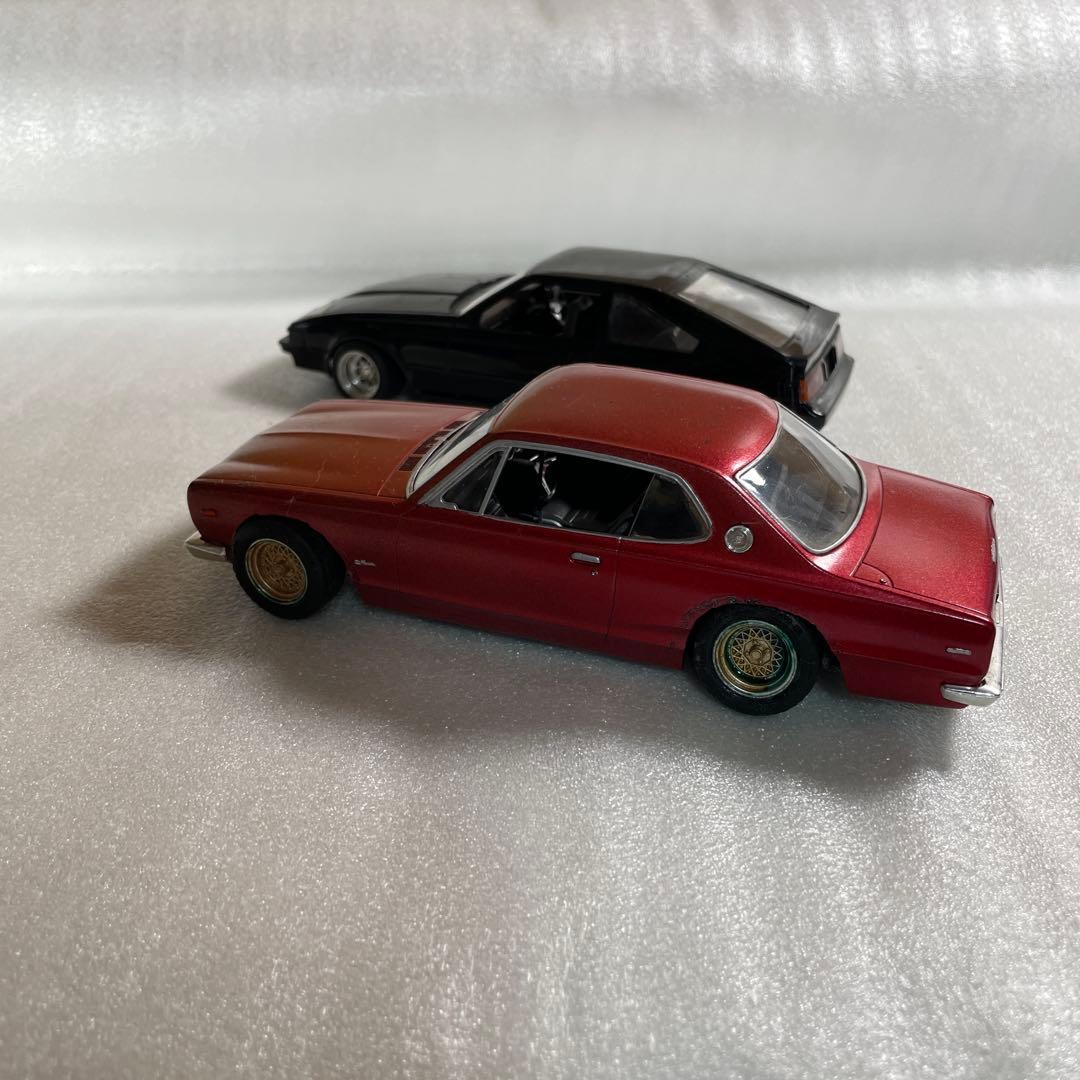 完成品】旧車 プラモデル 4台セットケンメリ ハコスカ ジャパン セリカ
