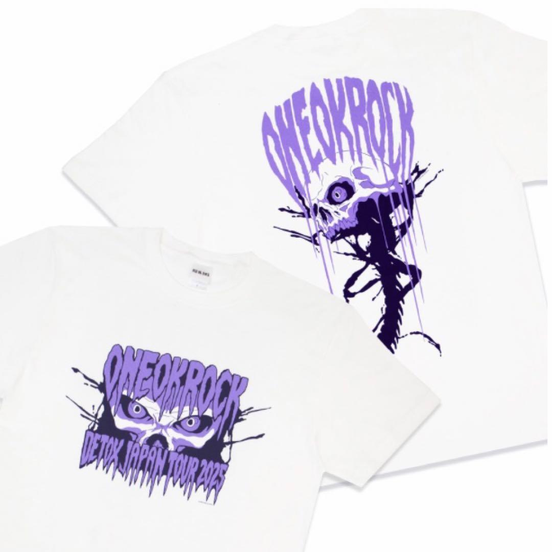 ONE OK ROCK 2025 DETOX JAPAN Tシャツ 白‪✕‬紫 - メルカリ