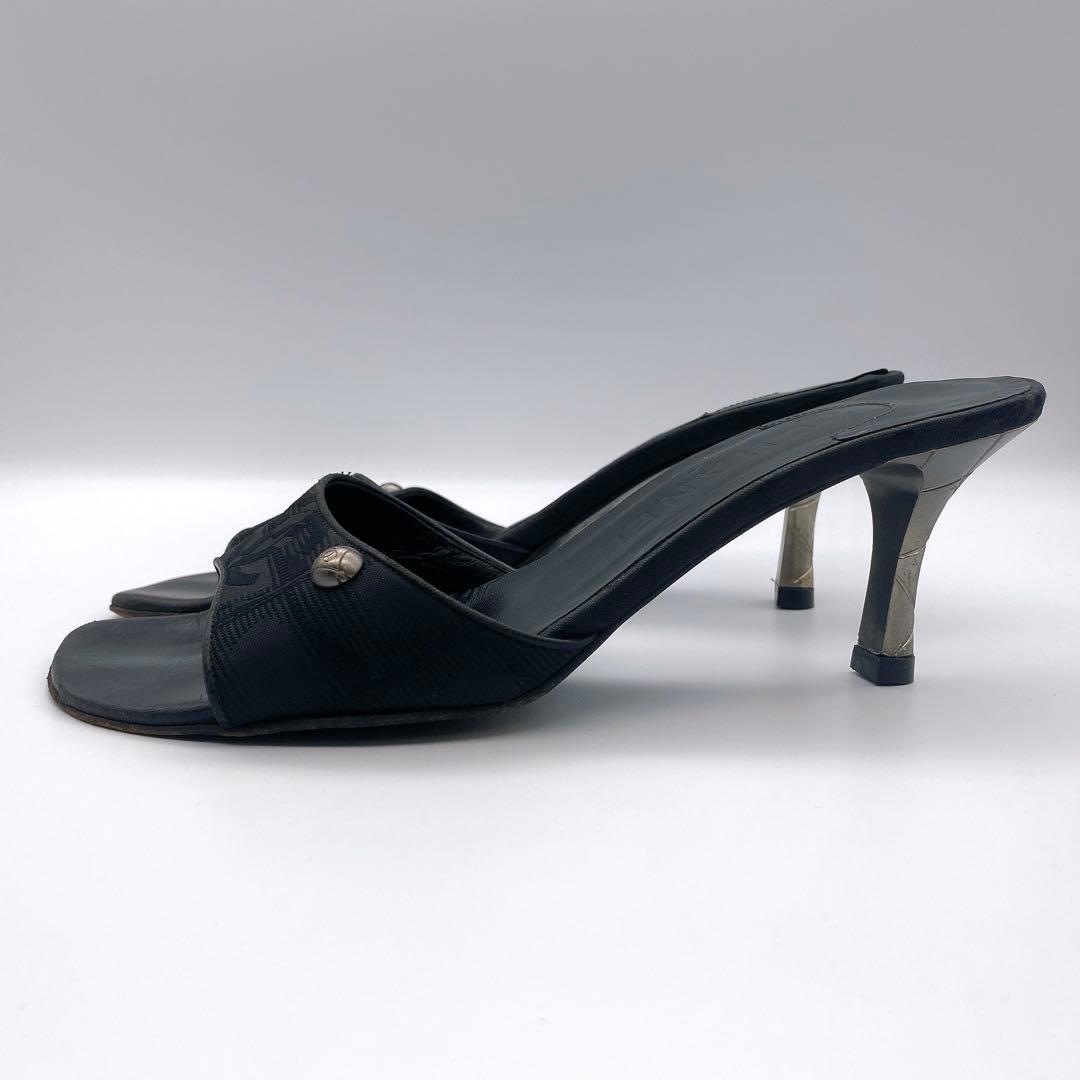 CHANEL シャネル ニュートラベルライン ココマーク ミュール 23.5cm