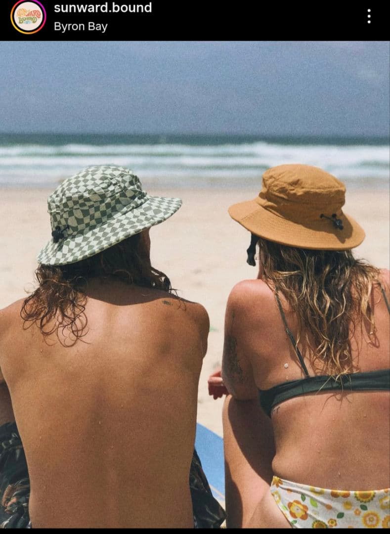 真夏の海に！SUNWARD BOUND サーフハット オレンジベージュ M - メルカリ