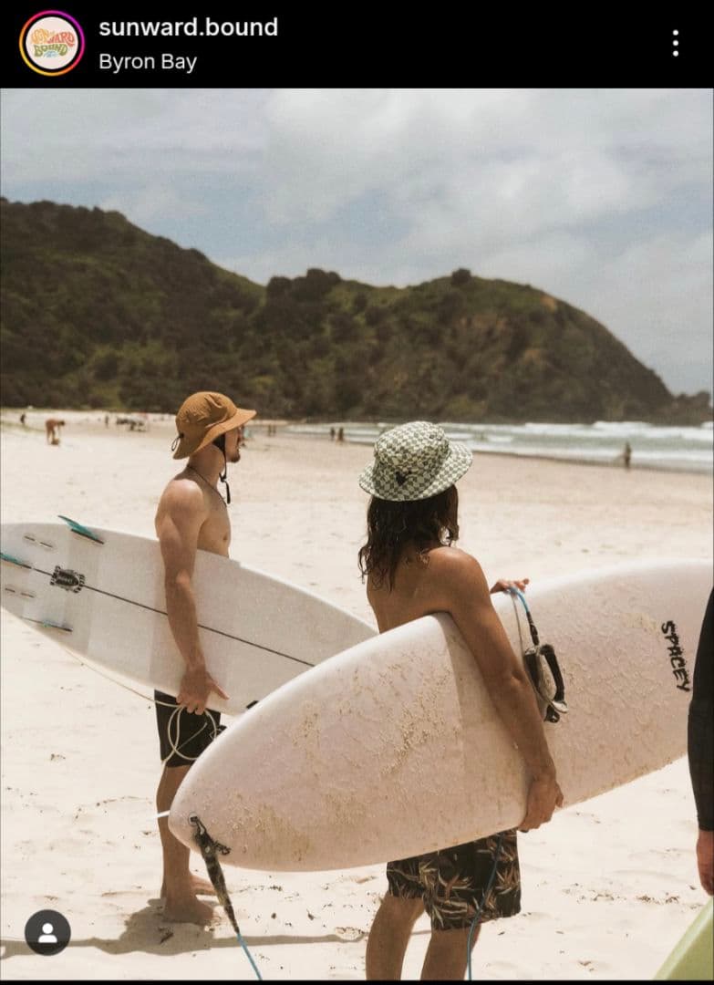 真夏の海に！SUNWARD BOUND サーフハット オレンジベージュ M - メルカリ