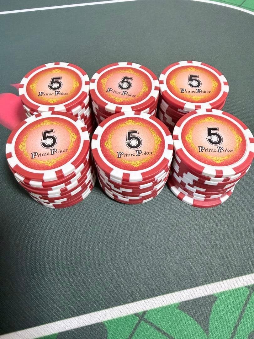 ポーカーチップ(220枚)セット ノーロミットテキサスホールデム - メルカリ