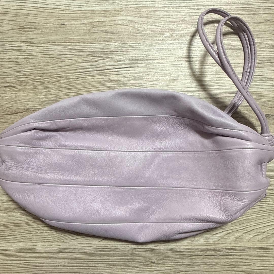 値下【marimekko】 KARLA 薄紫 レザー ショルダーバッグ - メルカリ