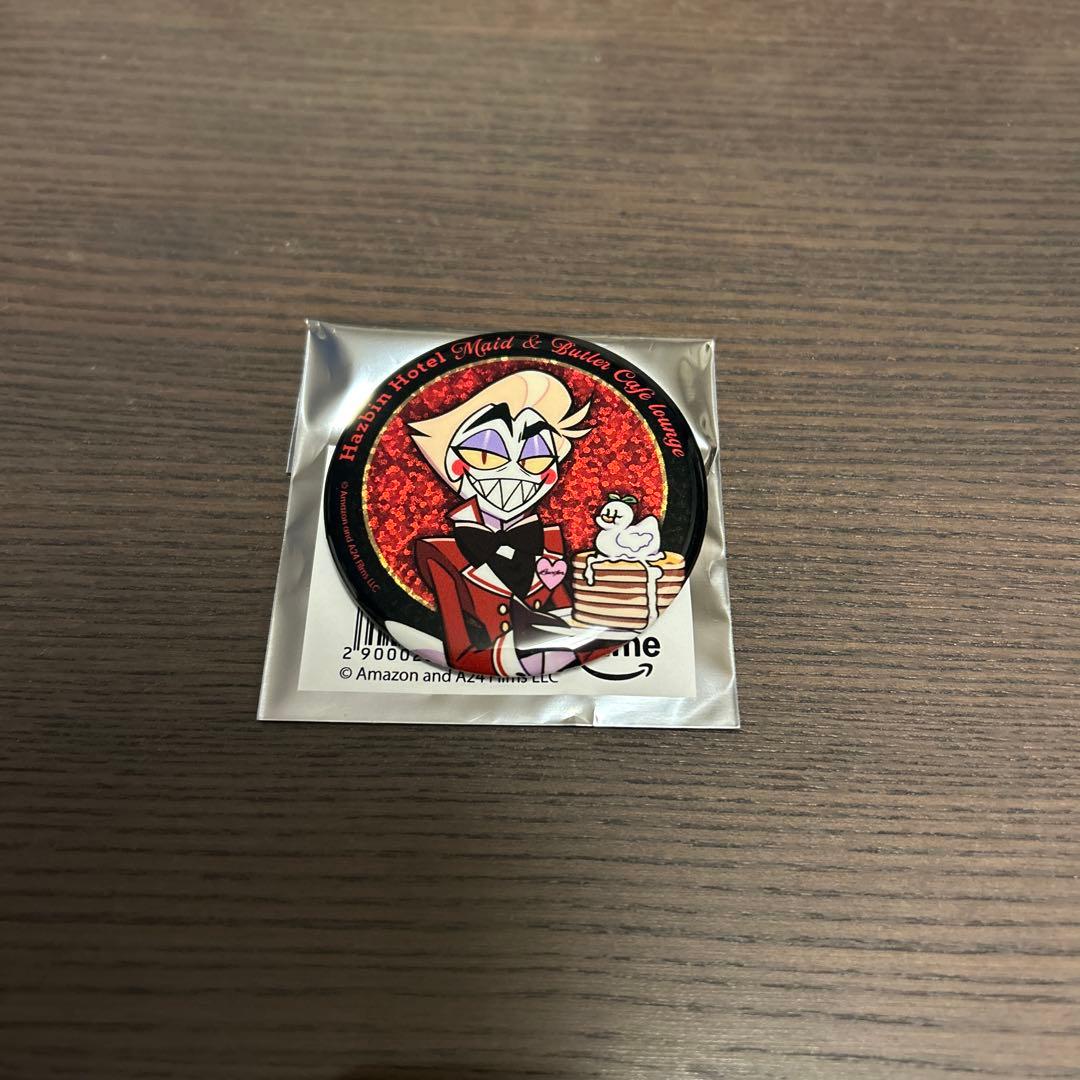 ハズビンホテル アニメイトカフェ ルシファー グリッター缶バッジ