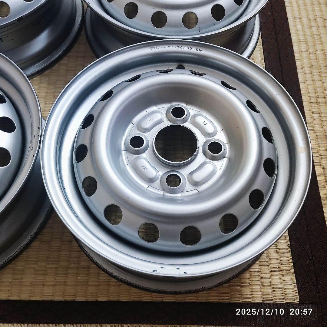 12インチ 4.00B +40 PCD100 純正 ダイハツ 鉄ホイール