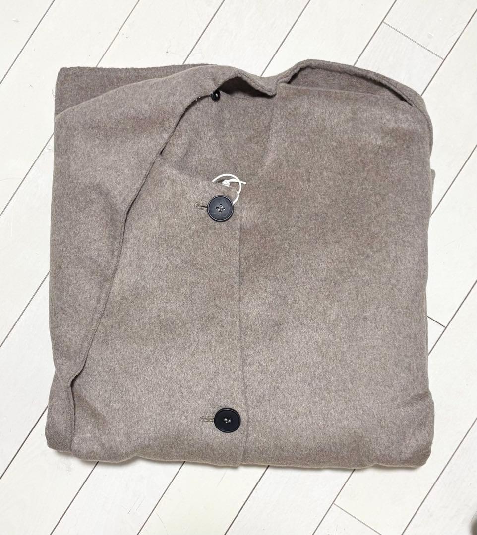 ウール ショートスカーフコート L ミンク 新品 - メルカリ