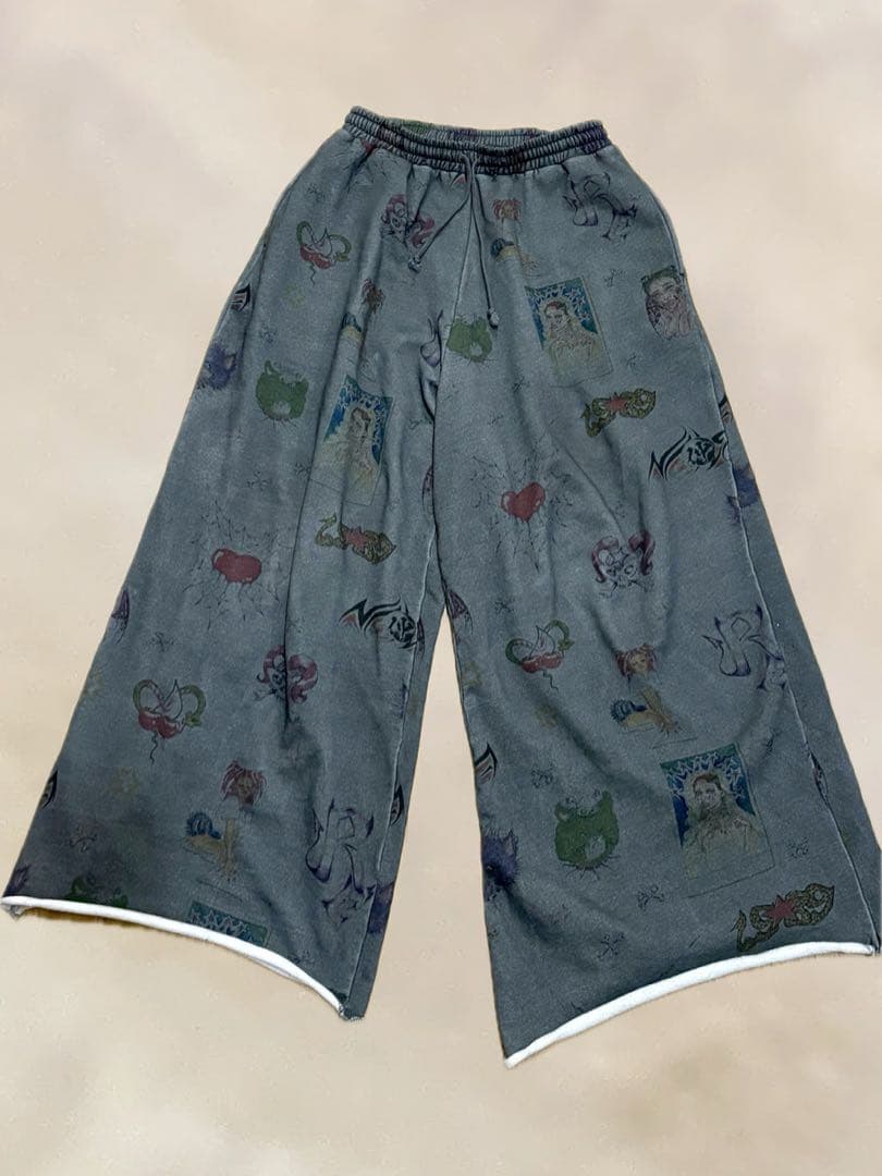 即完売品】仲里依紗 RE.アールイードット 手書きスウェット下 スミクロ