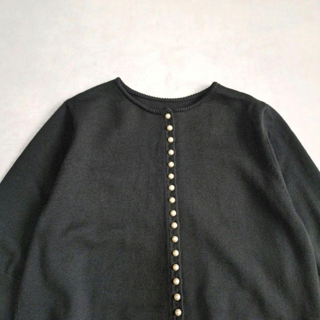 極美品✨ボールジィ ウールポリエステル バックパールボタンプル