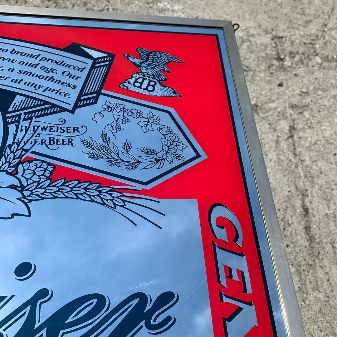 54×46cm バドワイザー パブミラー Budweiser 鏡