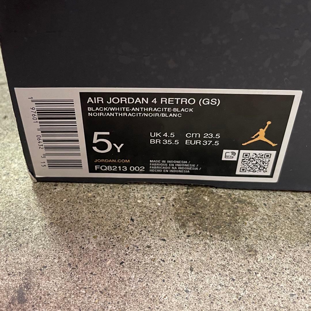 Nike GS Air Jordan 4 Retro \"Fear\" 23.5㎝