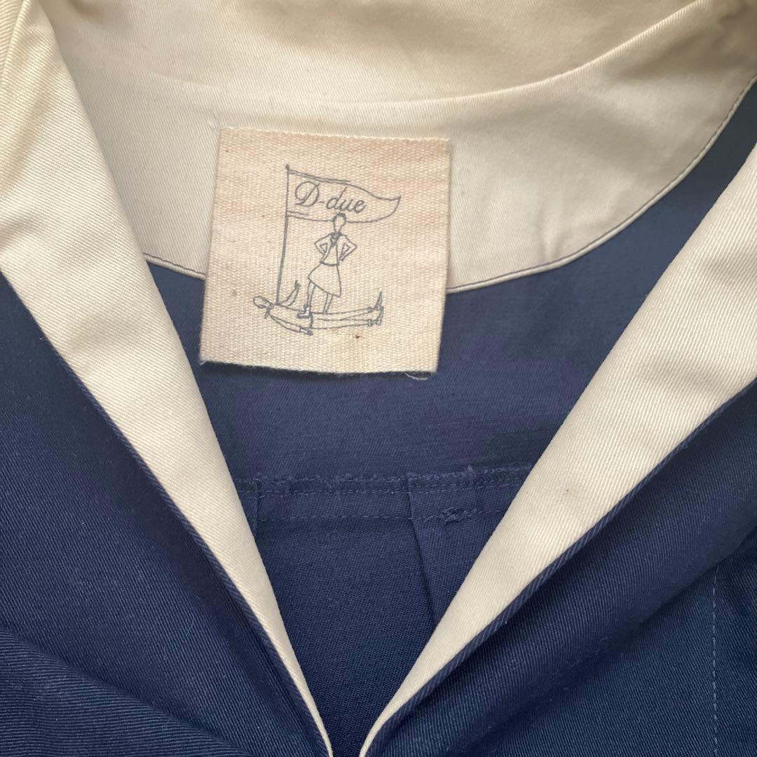D'due ネイビー 長袖デニムシャツ トップス