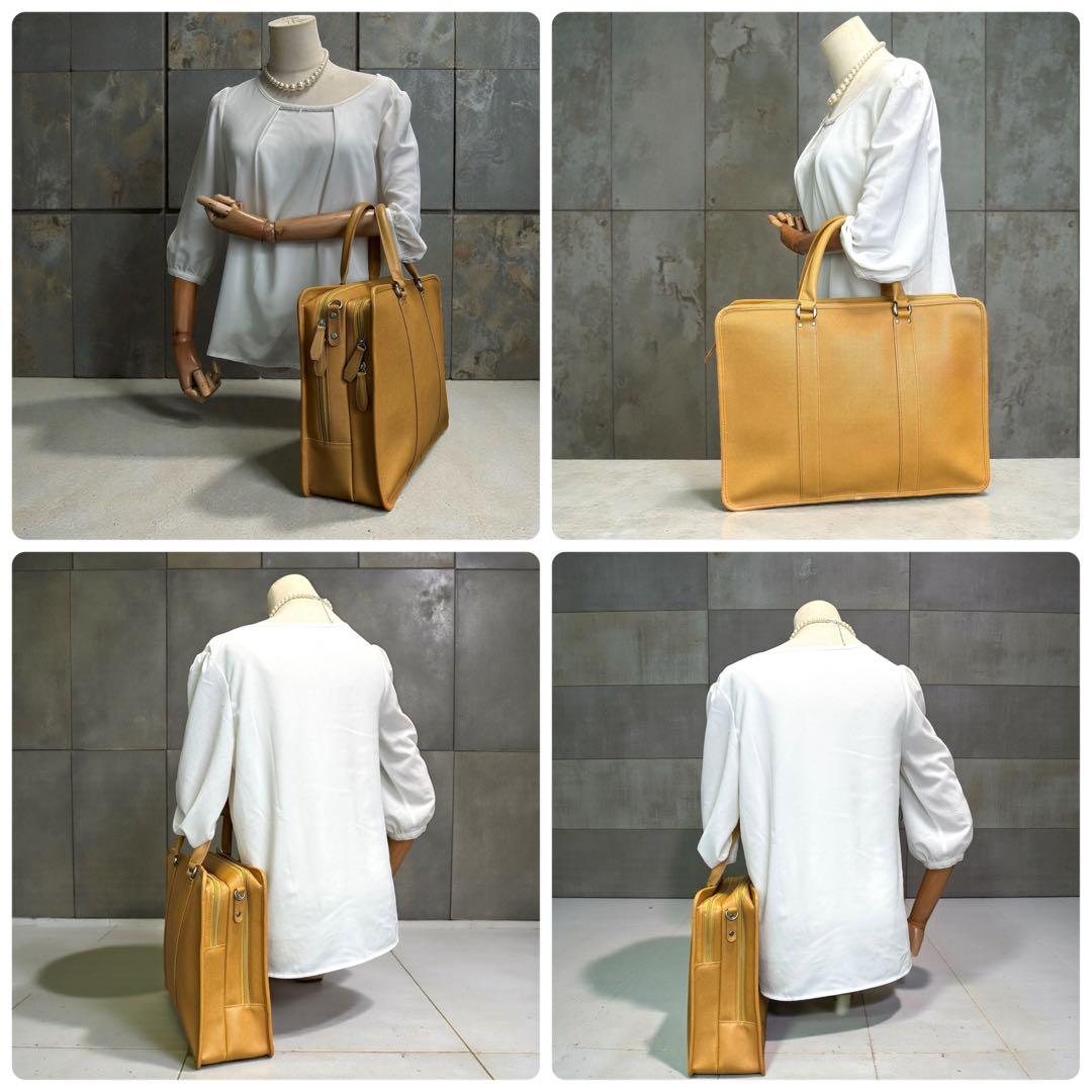 《美品》INDEED インディード ビジネスバック ブリーフケース 収納多め