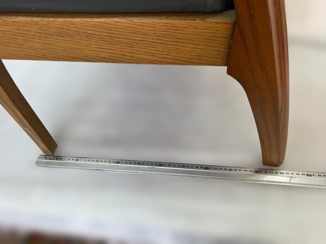 maruni 天然木 牛革 ダイニングチェア 木製 グリーン 12c92 - メルカリ