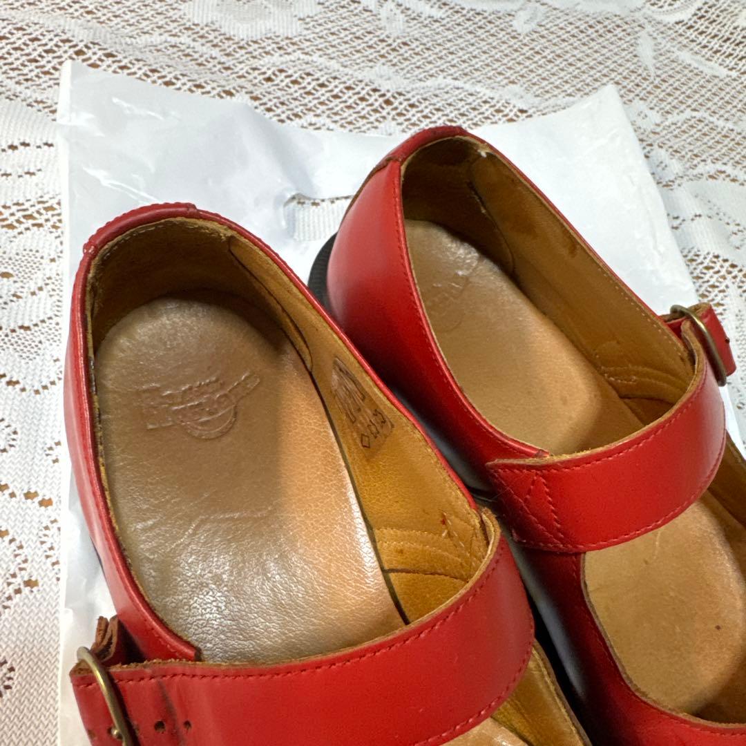 ドクターマーチン メリージェーン パンプス 赤 レッド バーガンディ
