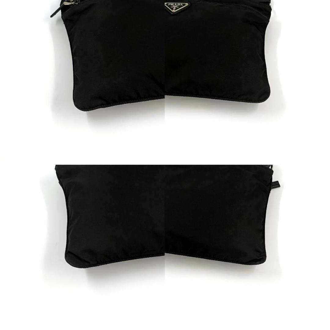✨希少✨プラダ ショルダーバッグ 三角ロゴ ナイロン レザー 白タグ 黒